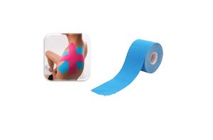 health: Blue 5cm Mcolics Adhesive Muscle Bandage Athletic Elastic Kinesiology Tape
