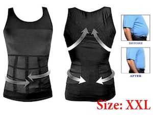 Mens Slimming Shaper Vest Abdomen Compression(XXL)