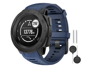 Sports: Garmin Instinct 1/2 Replacement Silicone Band Blue