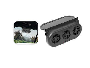 Dual Power Solar Ventilation Car Window Exhaust Fan Air Ciruclation Fan