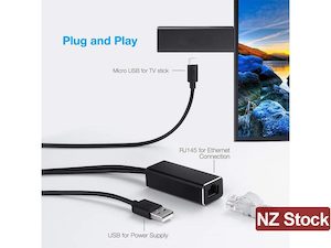 USB Ethernet Adapter for Firestick, Fire TV, Chromecast Ultra/2/1/Audio