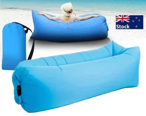 Sports: Inflatable Lounger Air Sofa Chair Camping & Beach Accessories