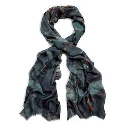 New Season Scarves: CACTUS FLOWERS skinny wool scarf