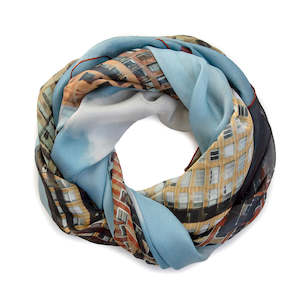 silk chiffon scarf: HELLS KITCHEN oversized silk scarf