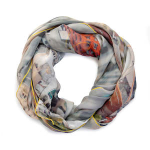 silk chiffon scarf: TRIBECA oversized silk scarf