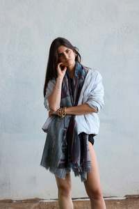 All: JUKUNG BOATS skinny wool scarf