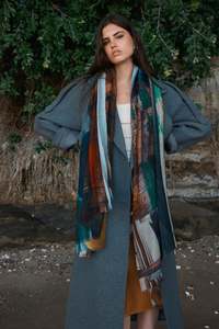 OUTRIGGER SHORE skinny wool scarf