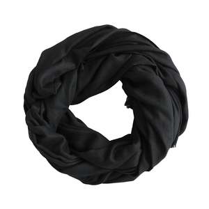 All: BLACK - plain wool scarf