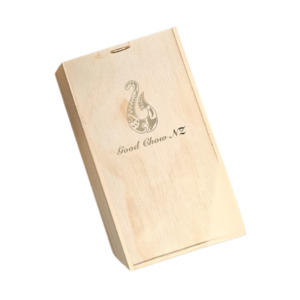 Products: Medium Wooden Giftbox - Box Only - Natural Condiments