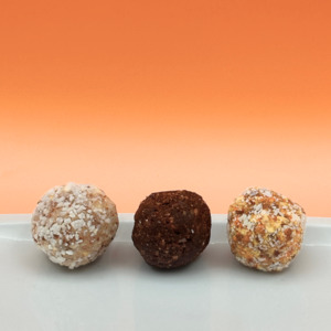 Products: Carrot, Chocolate Hazelnut, Lemon Coconut Balls - Good Food Sisters