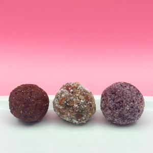 Products: Choc Hazelnut, Lemon Almond & Blueberry Balls - Good Food Sisters