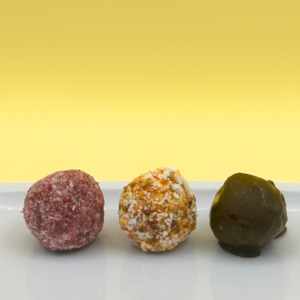 Raspberry, Choc Brownie & Carrot Cake Balls - Good Food Sisters