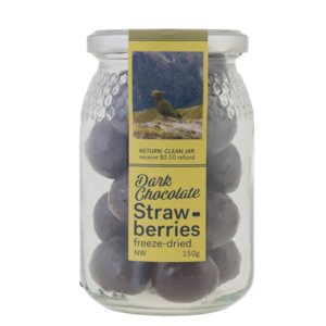 Nature Chocolate Jar - Dark Chocolate Freeze Dried Strawberry - Regular