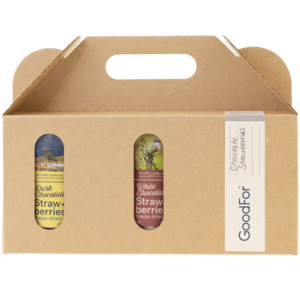 Three Chocolate Strawberry Jar Box - Large