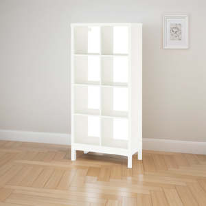 KALLAX: IKEA KALLAX Shelving with underframe, white, 77x164 cm