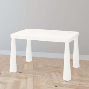 Childrens Furniture: IKEA MAMMUT Children's table, white, 77x55 cm