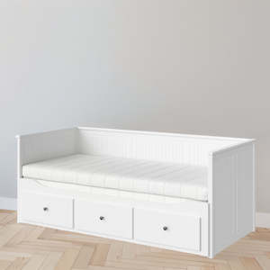 IKEA HEMNES Day-bed/2 mattresses, white, 80x200 cm