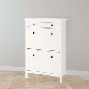 Shoe Strorage: IKEA HEMNES shoe cabinet with drawer/2 doors, white, 89x30x127 cm