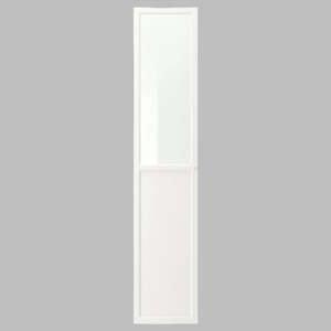 Billy Bookcases: IKEA BILLY OXBERG panel/glass door, white, 40x192 cm