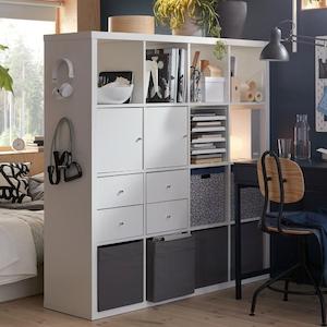 Kallax Shelving: IKEA KALLAX Shelving with 2 doors/2 drawers, white, 147x147 cm