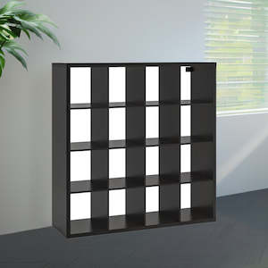 Kallax Shelving: IKEA KALLAX Shelving unit 4x4, black-brown, 147x147 cm