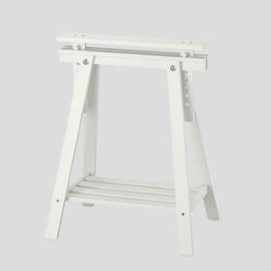 Desk Accessories: IKEA MITTBACK Trestle, white, 58x70/93 cm