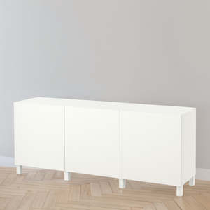 Besta Cabinets: IKEA BESTA Sideboard with 3 doors, white, 180x42x74 cm