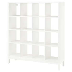H Shelving Bookcase: IKEA KALLAX Shelving unit with underframe, white, 147x164 cm