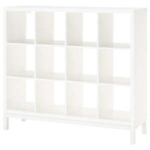 IKEA KALLAX Shelving with underframe, white, 147x129 cm