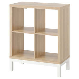 IKEA KALLAX Shelving with underframe, oak effect, 77x94 cm