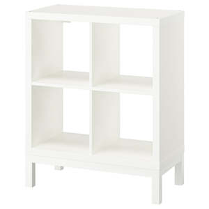 IKEA KALLAX Shelving with underframe, white, 77x94 cm