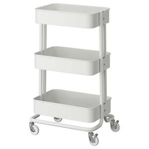 IKEA RASKOG Trolley, white, 35x45x77 cm