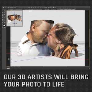 NZ Made Personalised XL 3D Photo Crystal CUBE - 80mm x 80mm x 80mm