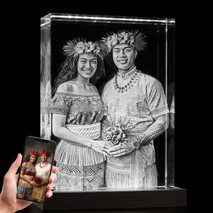 Jumbo 3D Photo Crystal Rectangle - 250mm x 350mm x 65mm