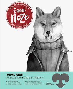 dog food: Veal Ribs Dog Treats 100g