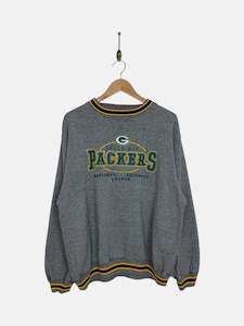 Sweatshirt: 90's Packers Embroidered Vintage Sweater Size L
