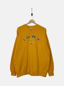 University: 90's Iowa Hawkeyes Embroidered Vintage Sweatshirt Size L