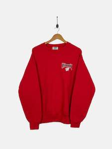 90's Wisconsin Badgers Embroidered Vintage Sweatshirt Size M