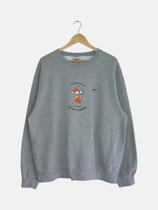 Grey Sweatshirts: 90's Nike Oklahoma State Vintage Sweatshirt Size L-XL