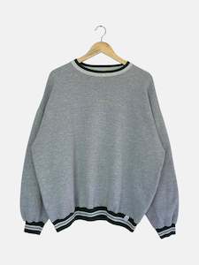 Grey Sweatshirts: 90's Plain Vintage Sweatshirt Size XL