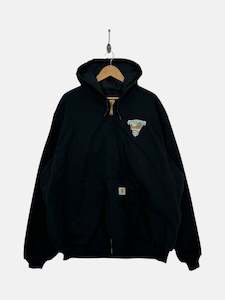 90's Carhartt Embroidered Vintage Hooded Jacket Size 2XL-3XL