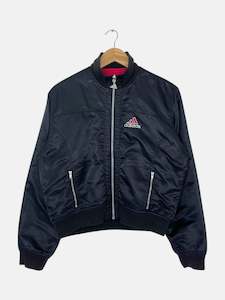 Womens: 90's Adidas Embroidered Reversible Vintage Jacket Women's Size 12-14