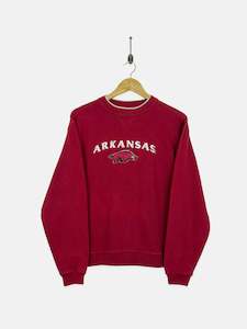 University: 90's Arkansas Embroidered Vintage Sweatshirt Size 6-8