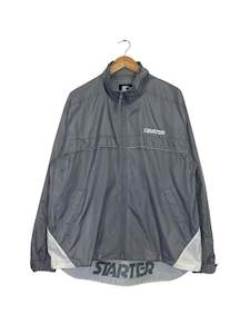 Grey: 90's Starter Embroidered Vintage Light Jacket Size L