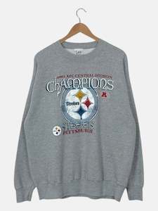 Mens Sweatshirts: 90's Pittsburgh Steelers Lee Sport Vintage Sweatshirt Size XL