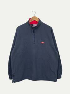 90's Reebok Embroidered Vintage Quarter-zip Sweatshirt Size XL