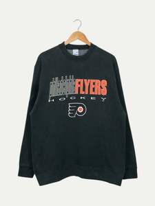 Mens Sweatshirts: 90's Philadelphia Flyers Hockey Vintage Sweatshirt Size M