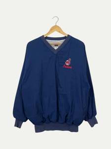 All Jackets: 90's Indians Embroidered Vintage Pull-over Jacket Size L