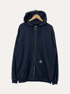 90's Carhartt Vintage Soft Shell Zip-up Hooded Sweatshirt Size XL-2XL
