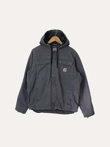 90's Carhartt Vintage Sherpa Lined Heavy Duty Hooded Jacket Size M-L